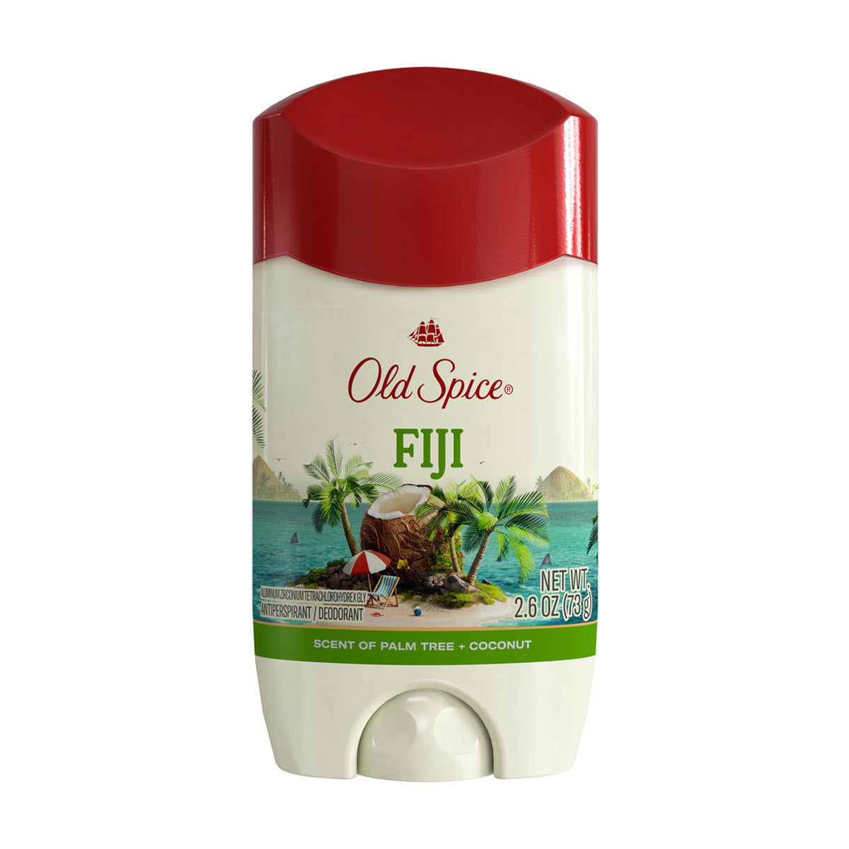 Old Spice Men's Antiperspirant & Deodorant Fiji with Palm Tree, 24/7 Sweat Protection, 2.6oz