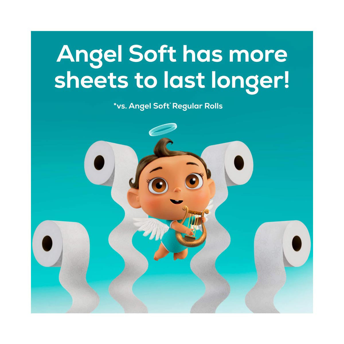 Angel Soft Toilet Paper Mega Rolls, Fresh Linen, 8 ct