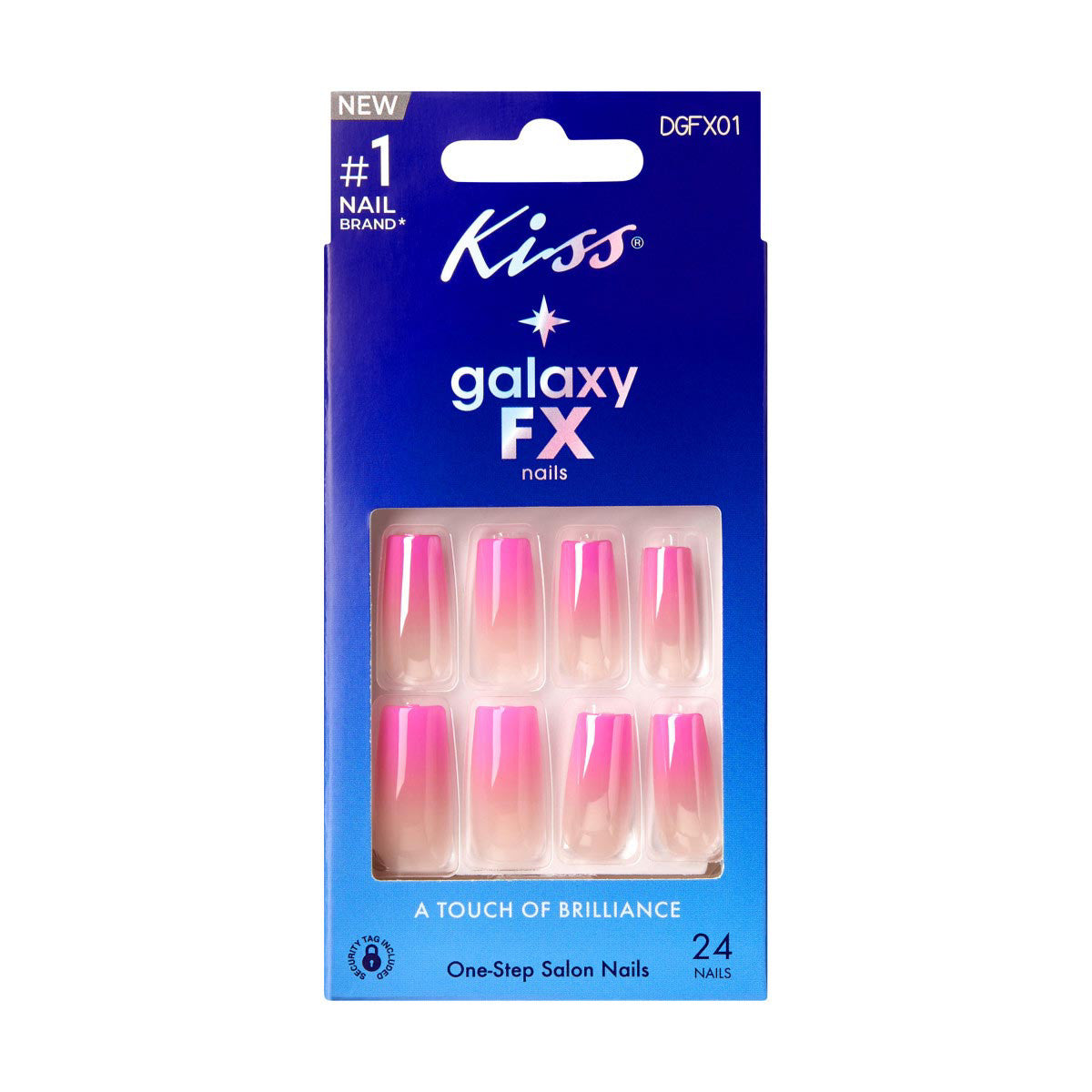 Kiss Galaxy FX One Step Salon Press-On Nails, Gimme, 24 ct