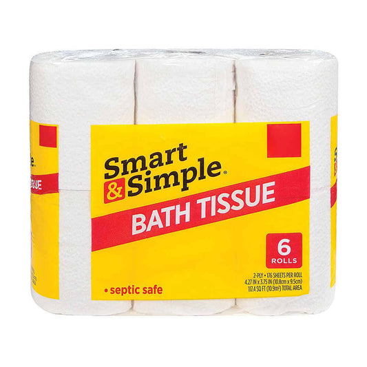 Smart & Simple 2-Ply Bath Tissue, 6 ct