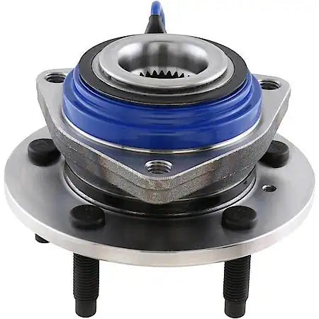 Wheel Bearing and Hub Assembly: Front, Rear, 5 Studs, Metal clip