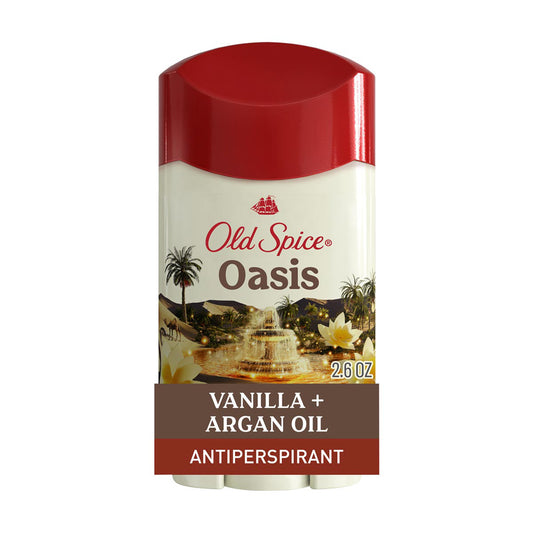 Old Spice Men's Antiperspirant & Deodorant Oasis with Vanilla, 24/7 Sweat Protection, 2.6oz