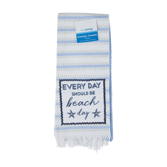 True Living Tassel Kitchen Towels, 2 ct, Assorted