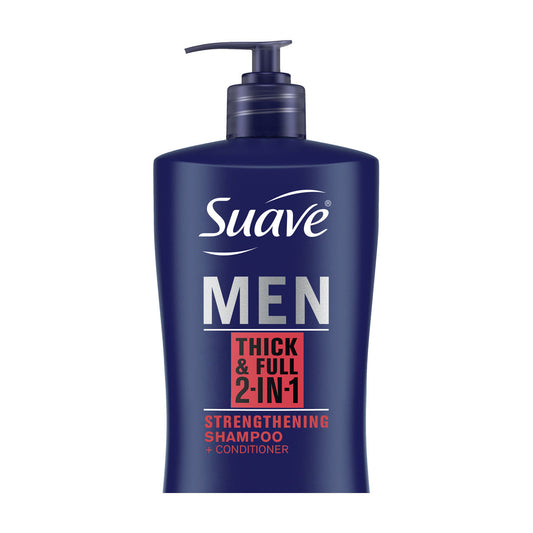 Suave Men Thick & Full 2-in-1 Shampoo & Conditioner - Birch & Oak Wood Scent, 28 fl oz