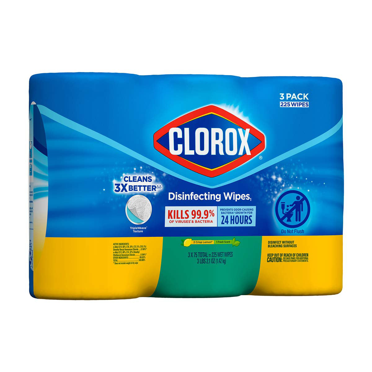 Clorox Bleach Free Disinfecting Wipes Value Pack, 3 pk
