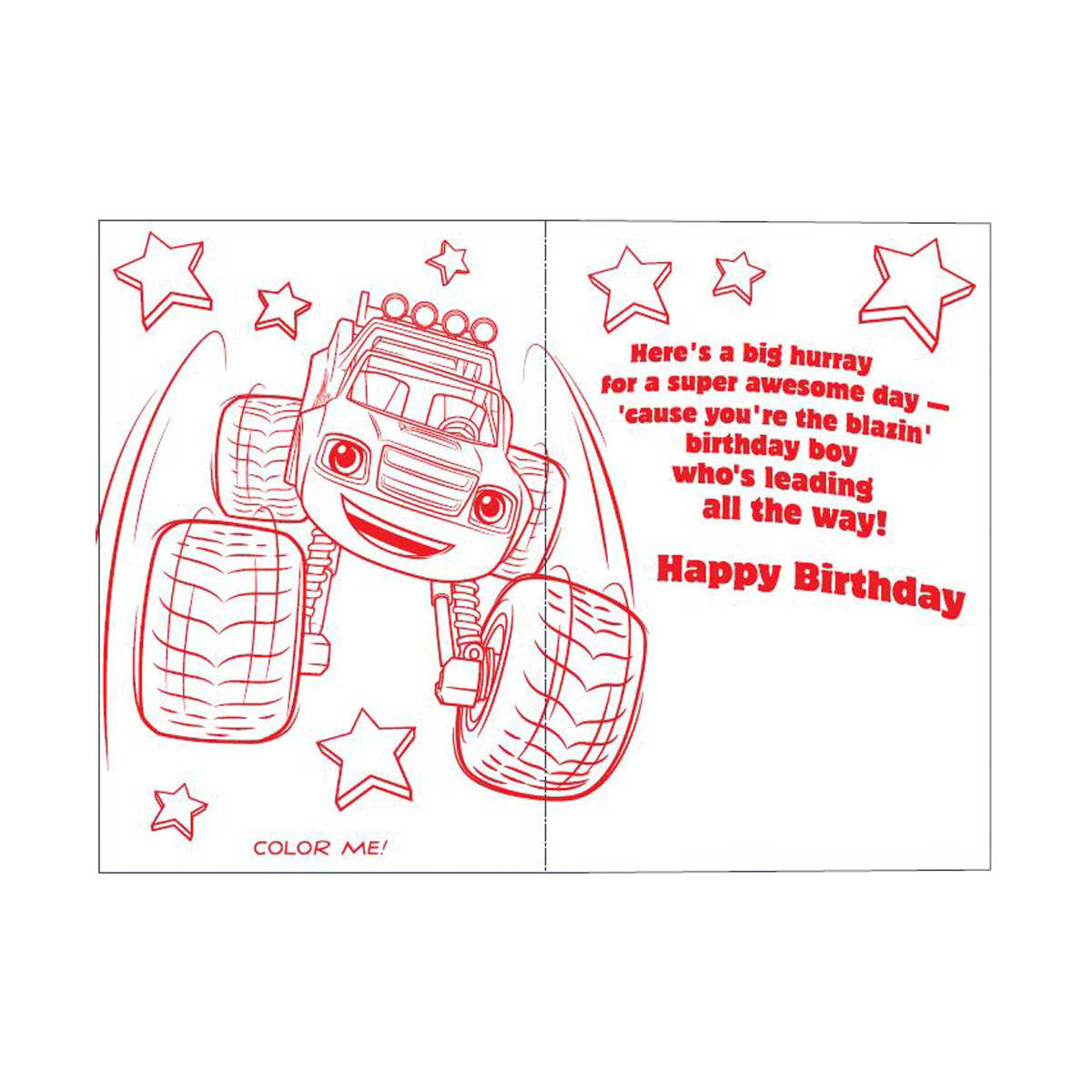 Blaze and the Monster Machines 3rd Birthday Card