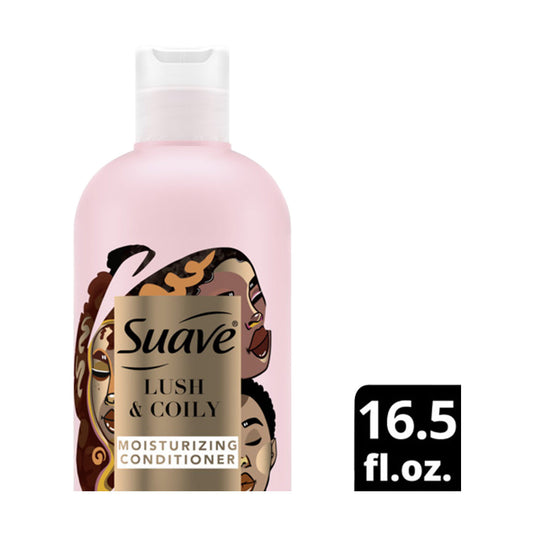 Suave Lush & Coily Curl Conditioner - Natural Shea Butter & Pure Coconut Oil, 16.5 fl oz