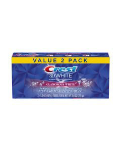 Crest 3D White Glamorous White Teeth Whitening Toothpaste, 3.8 oz - 2 ct
