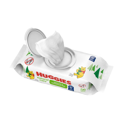 Huggies Natural Care Sensitive Baby Wipes, Unscented, 1 Flip-Top Pack (56 Wipes Total) (Select for More)