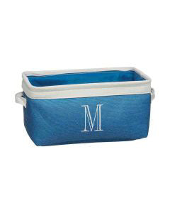 Rectangular Decorative Monogram Storage Basket, Assorted