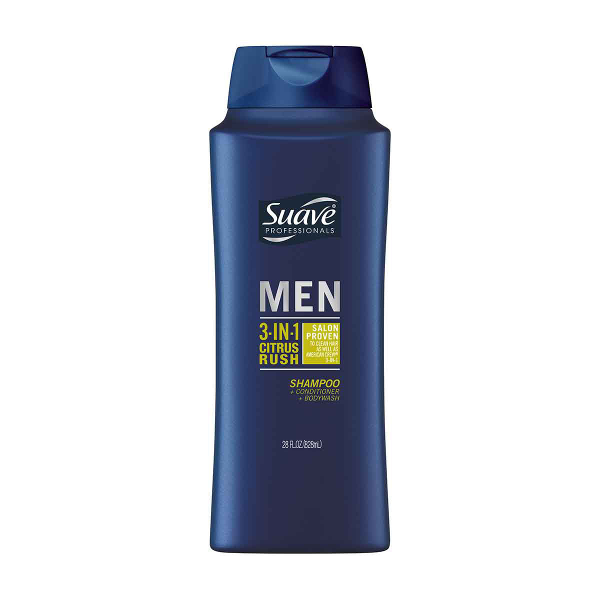 Suave Men 3-in-1 Shampoo, Conditioner & Body Wash, Citrus Rush, 28 fl oz