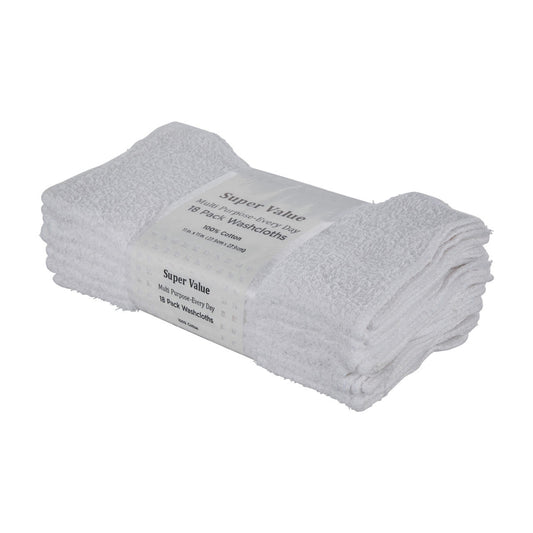 Multi Purpose Every Day Washcloth, 18 ct
