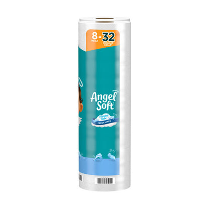 Angel Soft Toilet Paper Mega Rolls, Fresh Linen, 8 ct