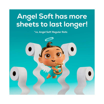 Angel Soft Toilet Paper Mega Rolls, Fresh Linen, 8 ct