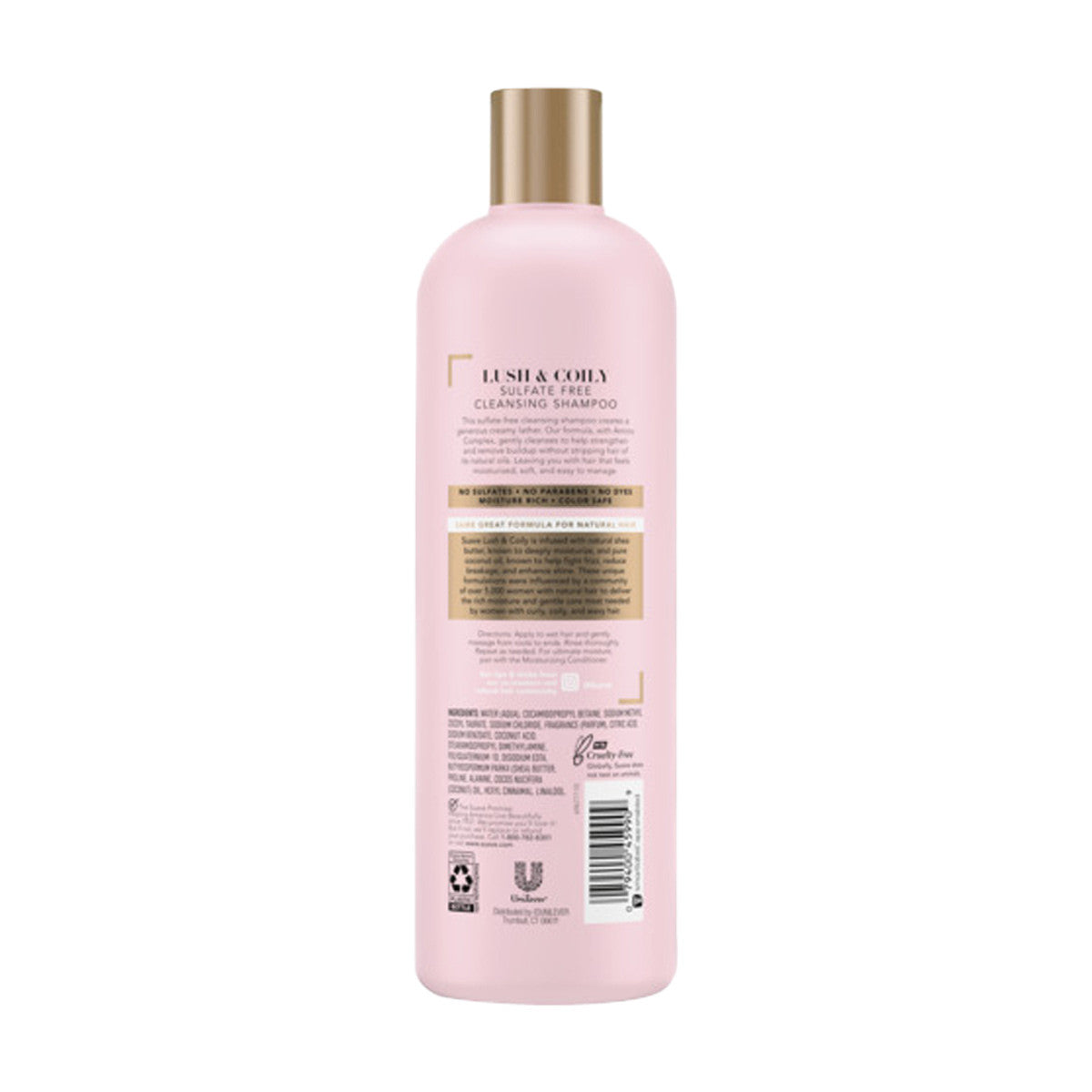Suave Lush & Coily Sulfate Free Shampoo - Natural Shea Butter & Pure Coconut Oil, 16.5 fl oz
