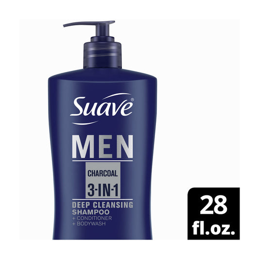 Suave Men 3 in 1 Charcoal, 28 oz