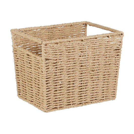 Natural Rattan Rectangular Basket, Small